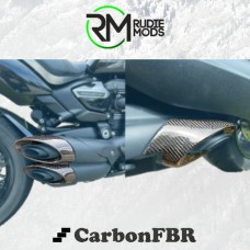 Exhaust end cap set Carbon Fibre Triumph Rocket 3 2020 - onwards